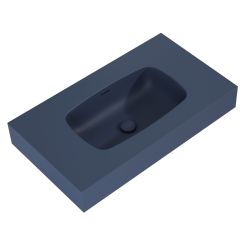 Elita Dimple wastafel 80.6x46 cm rechthoekig klassiek blauw mat RE040800027030