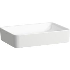Laufen Pro S wastafel 55x38 cm rechthoekig opbouw wit glans H8129654001121