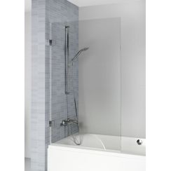 Riho Scandic badscherm 85 cm uit één stuk chroom glans/helder glas G001139120