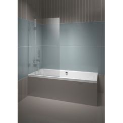 Riho Scandic badscherm 95 cm tweedelig chroom glans/helder glas G001147120