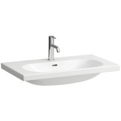 Laufen Lua wastafel 80x46 cm rechthoekig meubel wit glans H8100870001041
