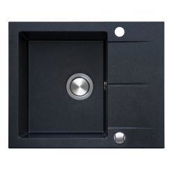 Berg Hobart spoelbak van graniet 59x50 cm grijs/grafiet/onyx BRQ1411A