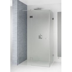 Riho Scandic douchecabine 100x80 cm rechthoekig zwart mat/helder glas G001057121