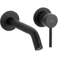 Invena Dafni wastafelkraan inbouw zwart BP-88-U04