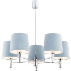 Argon Bolzano hanglamp 5x15 W chroom-blauw 2076
