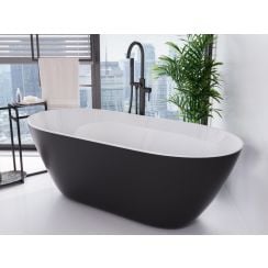 Besco Moya vrijstaand bad 159x68.4 cm ovaal tweekleurig #WMD-160-WGR
