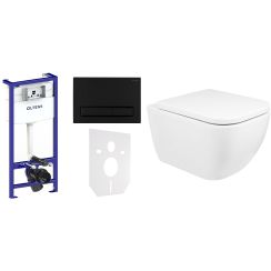 Set toiletpot Oltens Vernal 42502000, inbouwframe Oltens Triberg 50001000, 45104000, 57103300, 49301000