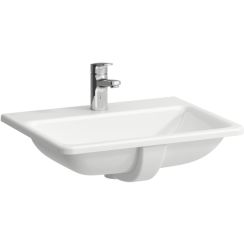 Laufen Pro S wastafel 56x44 cm rechthoekig inbouw wit glans H8189634001041
