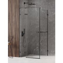 New Trendy Avexa Black douchecabine 100x70 cm rechthoekig zwart mat/helder glas EXK-2547