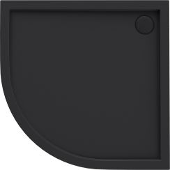 Oltens Superior halfronde douchebak 80x80 cm zwart 16001300