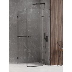 New Trendy Avexa Black douchecabine 80x70 cm rechthoekig zwart mat/helder glas EXK-2565