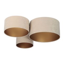 BPS Koncept Plafoniady plafond 3x60 W gouden-beige 080-029