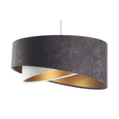 BPS Koncept Galaxy hanglamp 1x60 W wit-gouden-grafiet 060-078