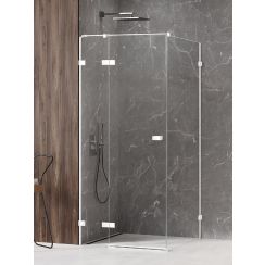 New Trendy Avexa White douchecabine 100x70 cm rechthoekig wit mat/helder glas EXK-2713