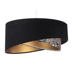 BPS Koncept Galaxy hanglamp 1x60 W zwart-gouden-patroon 060-097
