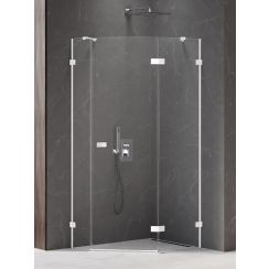 New Trendy Avexa White douchecabine 100x80 cm wit mat/helder glas EXK-3869