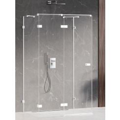 New Trendy Avexa White douchecabine 100x80 cm rechthoekig wit mat/helder glas EXK-2849