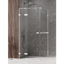 New Trendy Avexa White douchecabine 120x80 cm rechthoekig wit mat/helder glas EXK-2786