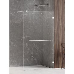 New Trendy Avexa White inloopdouchewand 100 cm wit mat/helder glas EXK-2953