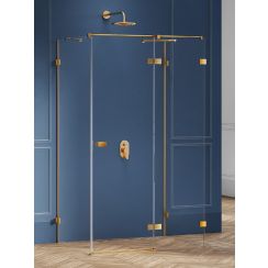 New Trendy Avexa Gold Brushed douchecabine 80x80 cm vierkant gouden geborsteld/helder glas EXK-3101