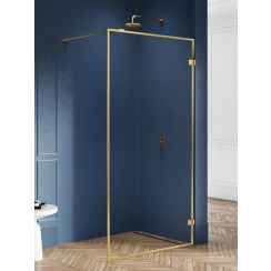 New Trendy Avexa Gold Brushed inloopdouchewand 50 cm gouden geborsteld/helder glas EXK-3130