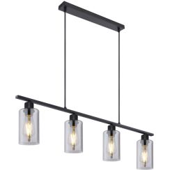Globo Lighting Hadera hanglamp 4x60 W zwart-bedampt 15465-4H