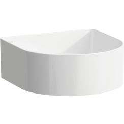 Laufen Sonar wastafel 34x34 cm halfrond opbouw wit mat H8123407571121
