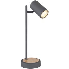 Globo Lighting Robby bureaulamp 1x5 W hout-grafiet 57910TG