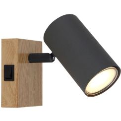 Globo Lighting Robby wandlamp 1x25 W hout-grafiet 57911-1G