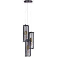 Kaja Gabia hanglamp 3x60 W zwart-gouden K-4937