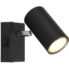 Globo Lighting Robby wandlamp 1x25 W zwart-chroom 57911-1B