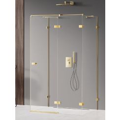 New Trendy Avexa Gold Shine douchecabine 110x100 cm rechthoekig gouden glans/helder glas EXK-2140