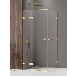 New Trendy Avexa Gold Shine douchecabine 80x80 cm vierkant gouden glans/helder glas EXK-3163