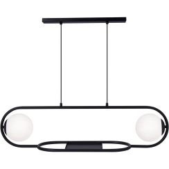 Kaja Finestra hanglamp 2x40 W wit-zwart K-4961
