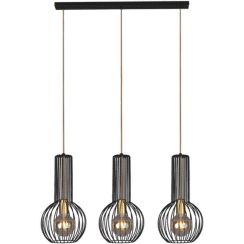 Kaja Arvi Black hanglamp 3x60 W zwart-gouden K-4521