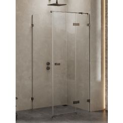 New Trendy Avexa Gunmetal Brushed douchecabine 120x110 cm rechthoekig gunmetal geborsteld/helder glas EXK-3371