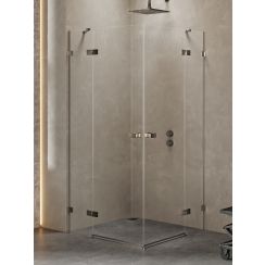 New Trendy Avexa Gunmetal Brushed douchecabine 120x90 cm rechthoekig gunmetal geborsteld/helder glas EXK-3387