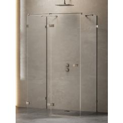 New Trendy Avexa Gunmetal Brushed douchecabine 110x110 cm vierkant gunmetal geborsteld/helder glas EXK-3425