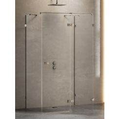 New Trendy Avexa Gunmetal Brushed douchecabine 120x100 cm rechthoekig gunmetal geborsteld/helder glas EXK-3460