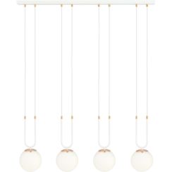 Emibig Glam hanglamp 4x10 W wit-opaal 1115/4
