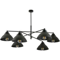 Emibig Maverick plafondlamp 6x15 W zwart 1211/6