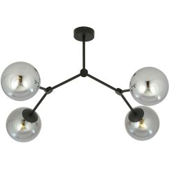 Emibig Space plafondlamp 4x10 W zwart-grafiet 1134/4