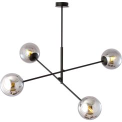 Emibig Linear plafondlamp 4x10 W zwart-grafiet 1167/4