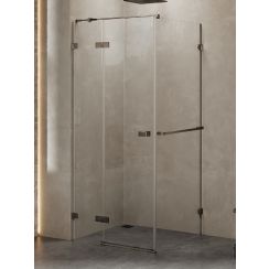 New Trendy Avexa Gunmetal Brushed douchecabine 120x110 cm rechthoekig gunmetal geborsteld/helder glas EXK-3281
