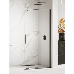 New Trendy Smart Black inloopdouchewand 120 cm zwart mat/helder glas EXK-4193