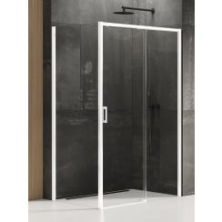 New Trendy Prime White douchecabine 160x80 cm rechthoekig wit mat/helder glas D-0413A/D-0219B