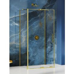 New Trendy Smart Light Gold douchecabine 120x90 cm rechthoekig gouden glans/helder glas EXK-4285