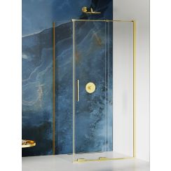 New Trendy Smart Light Gold douchecabine 120x120 cm vierkant gouden glans/helder glas EXK-4242