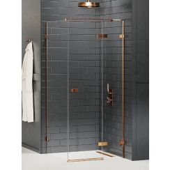 New Trendy Avexa Copper Brushed douchecabine 90x70 cm rechthoekig koper geborsteld/helder glas EXK-3581