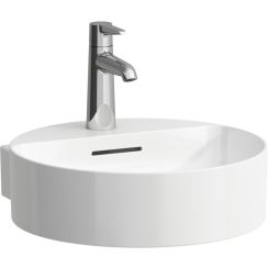 Laufen Val wastafel 42.5x40 cm rond klassiek wit glans H8132814001041